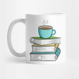 Books And Coffee Mug